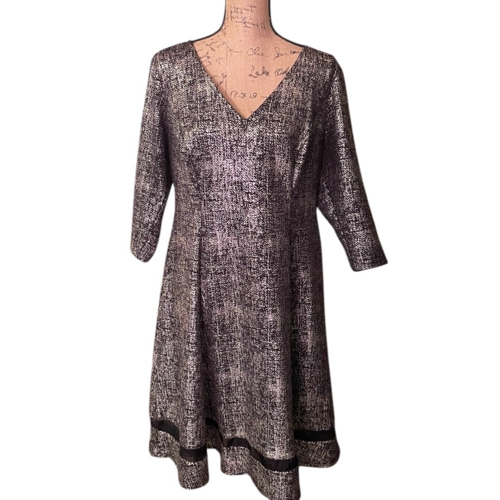 Lane Bryant Gold‎ and Black Shiny Dress